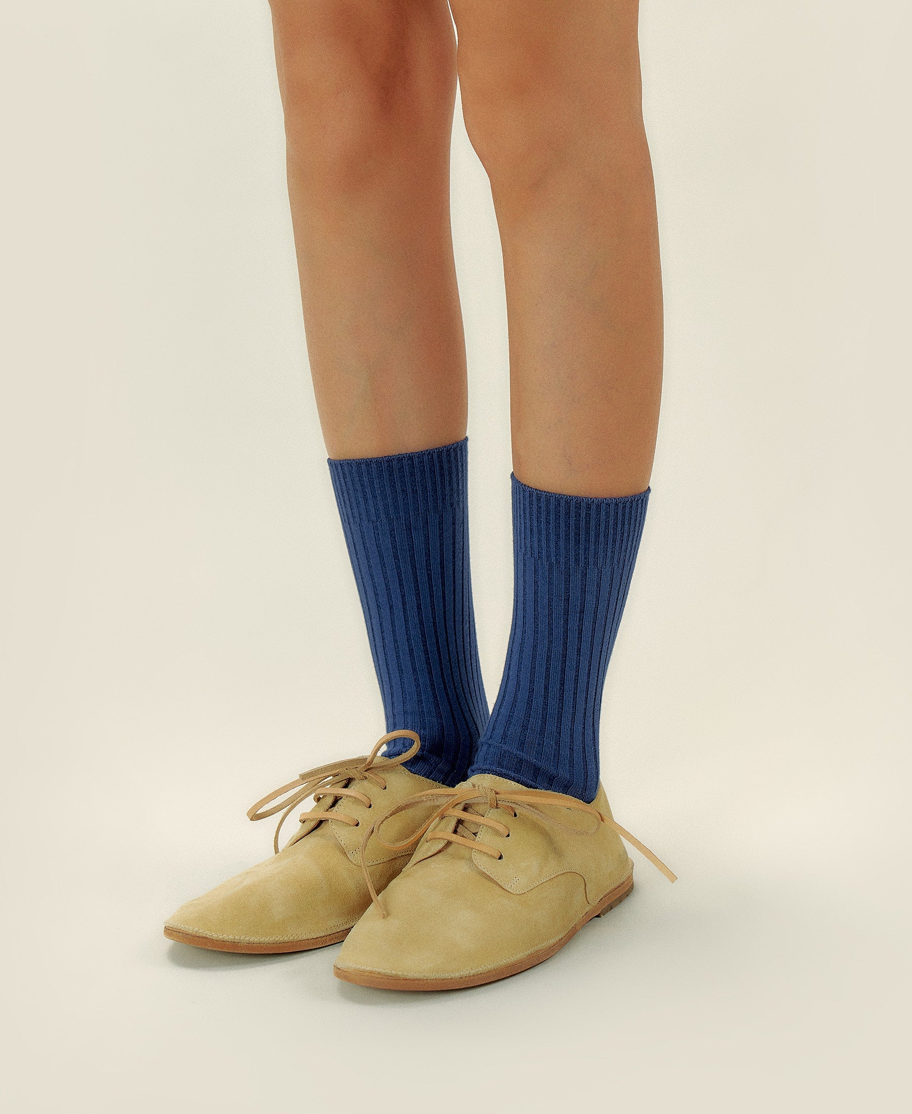 Women's Organic Cotton Ribbed Socks Journal - Ocean