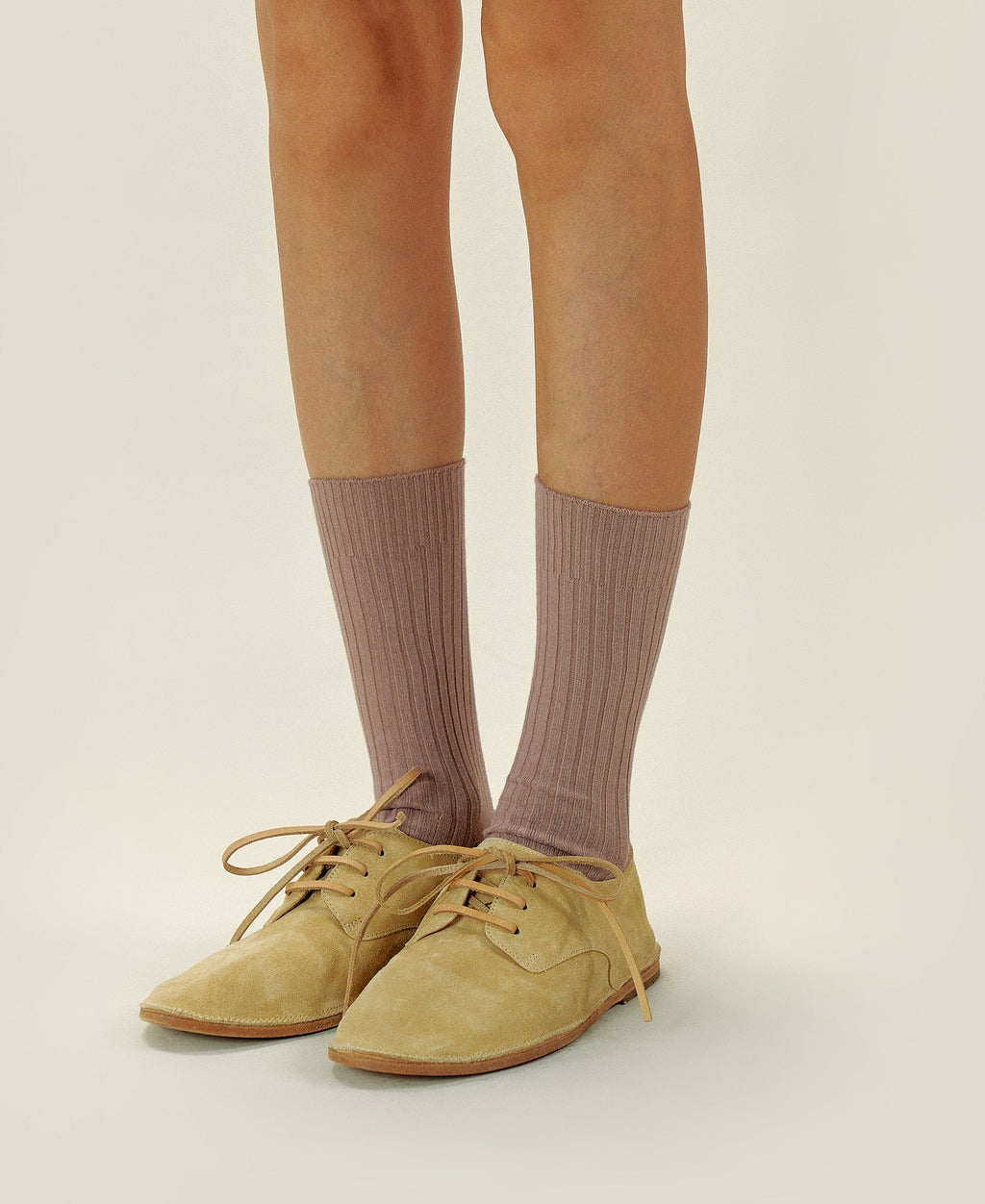 Women's Organic Cotton Ribbed Socks Journal - Latte
