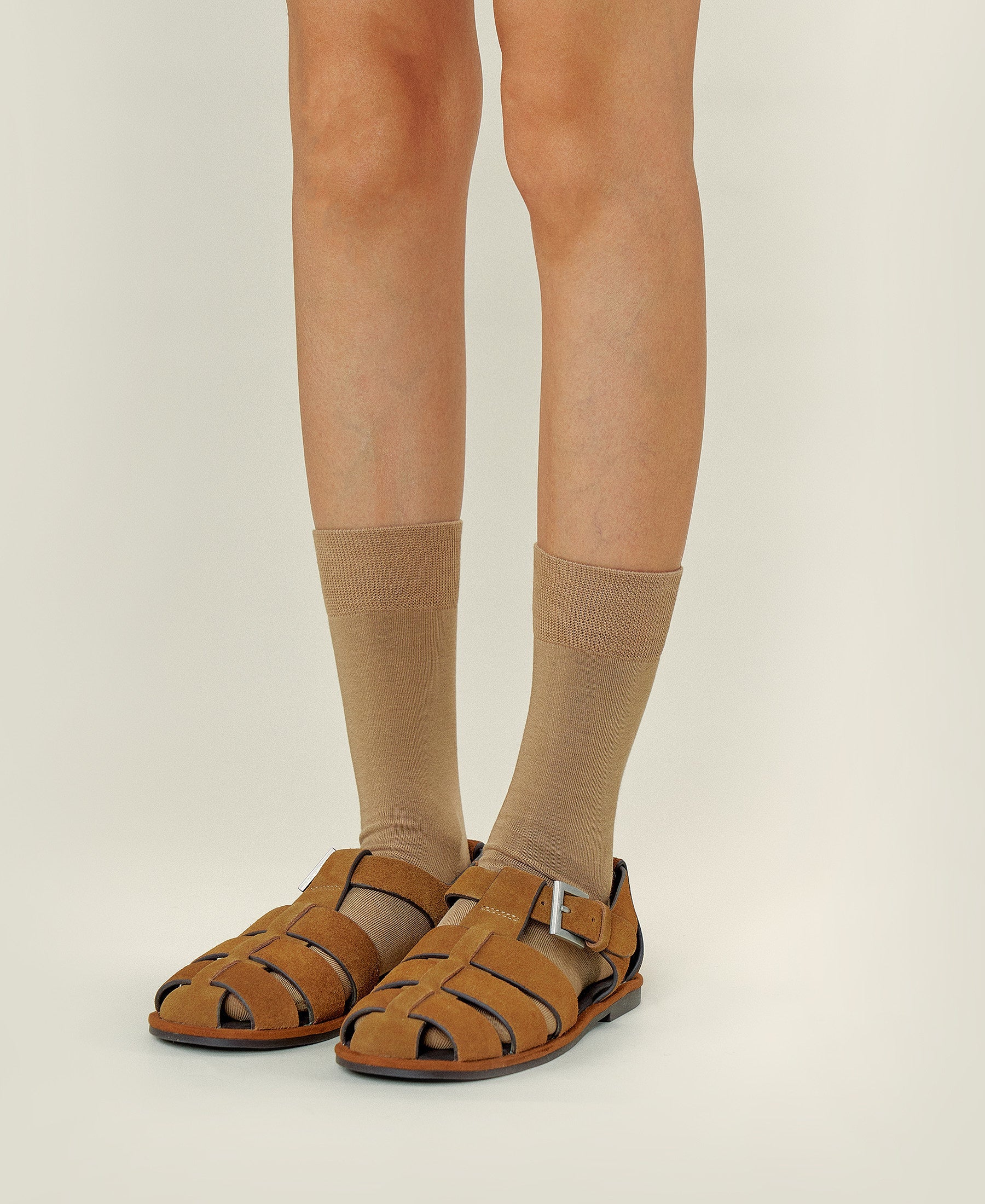 Women's Wool Crew Sock Clyde - Taupe