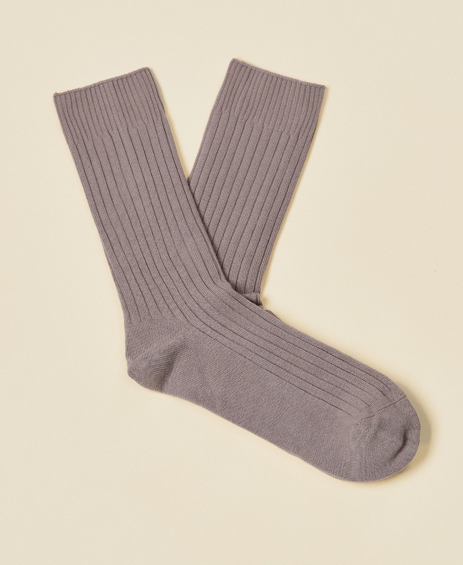 Women's Organic Cotton Ribbed Socks Journal - Latte