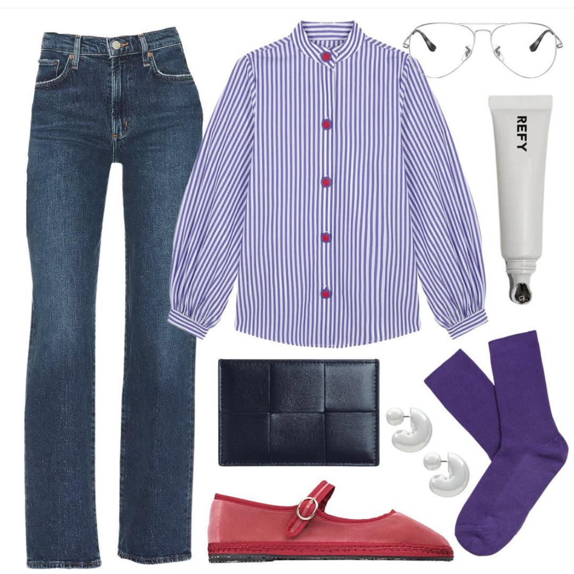 Women's Thin-Ribbed Cotton Socks Breeze - Amethyst