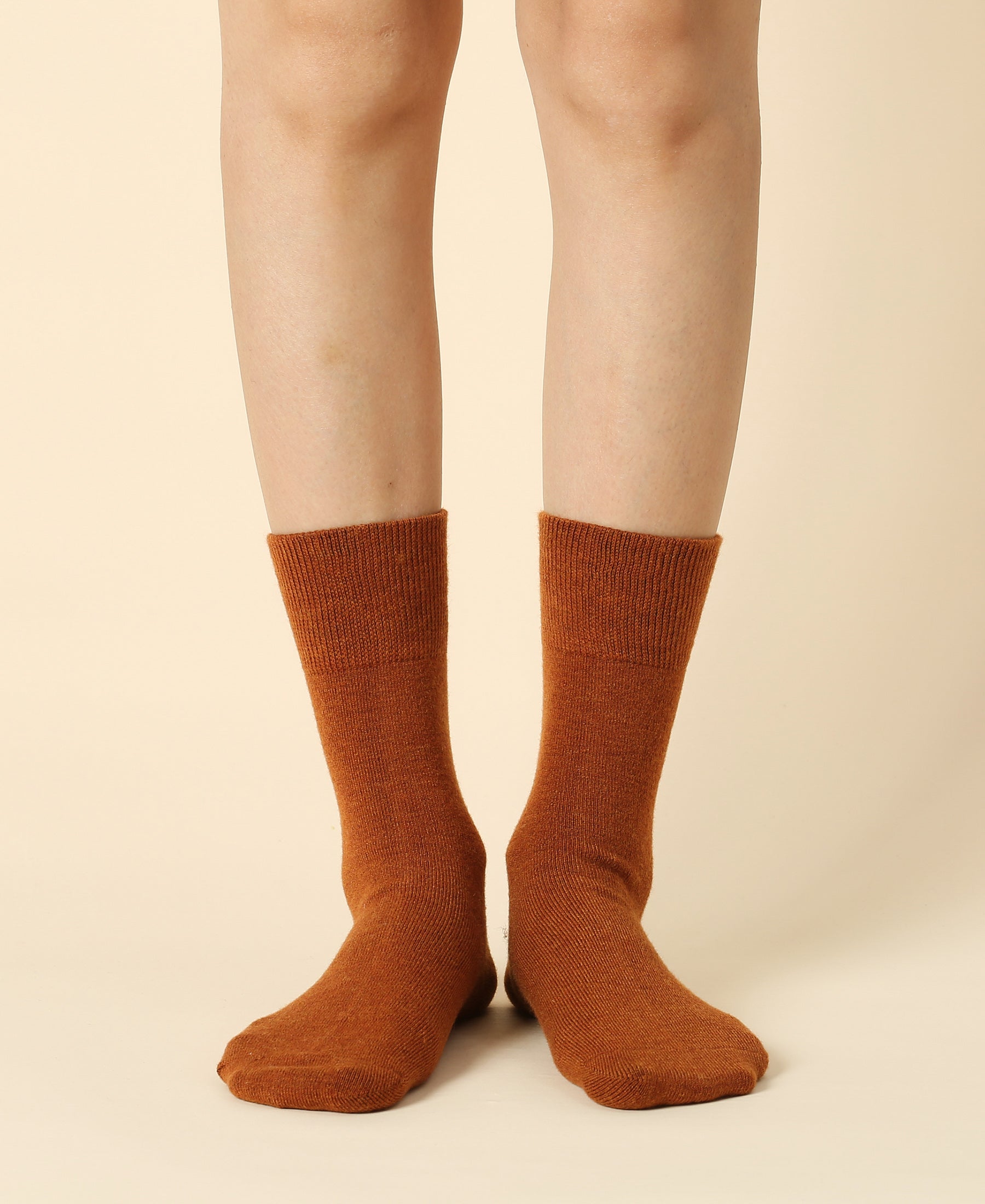 Women's Wool Crew Sock Clyde - Caramel