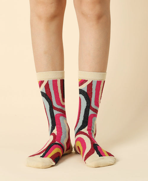 Women's Abstractionist Sheer Socks