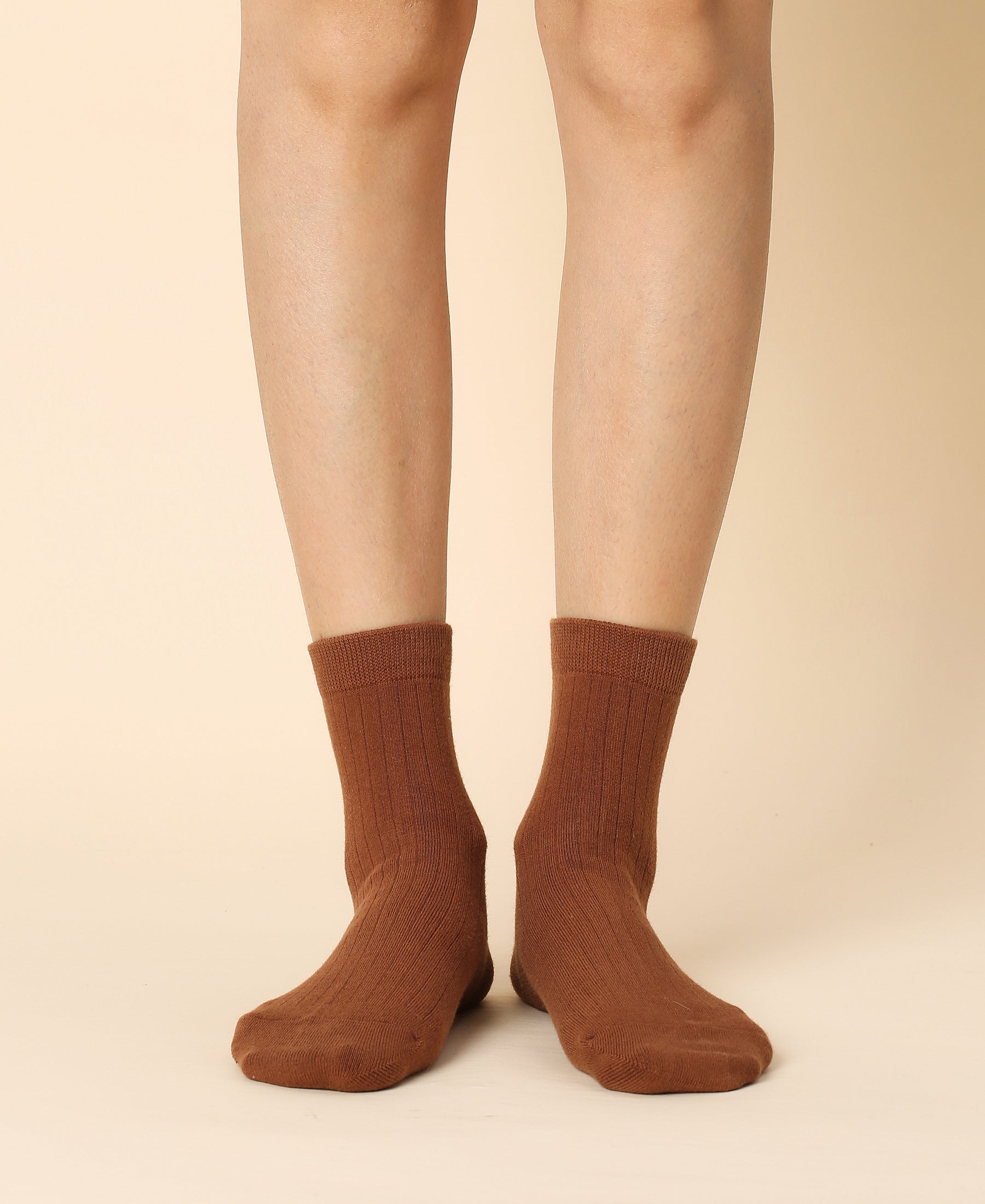 Women's Cotton Ankle Socks Fuji - Mocca