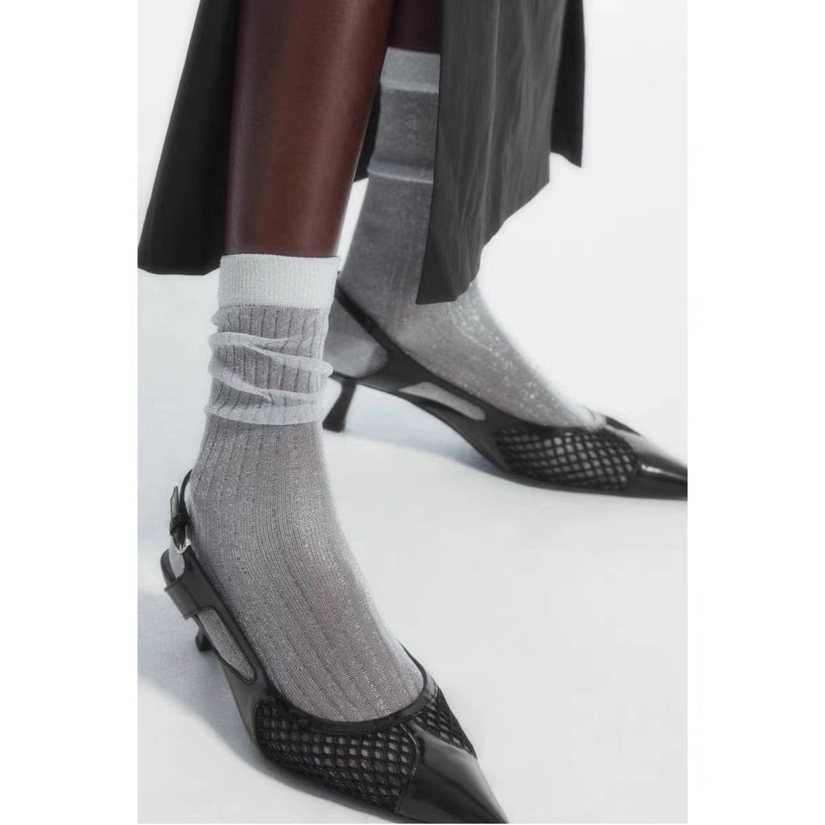 Women's Sparkling Ribbed Socks Aura